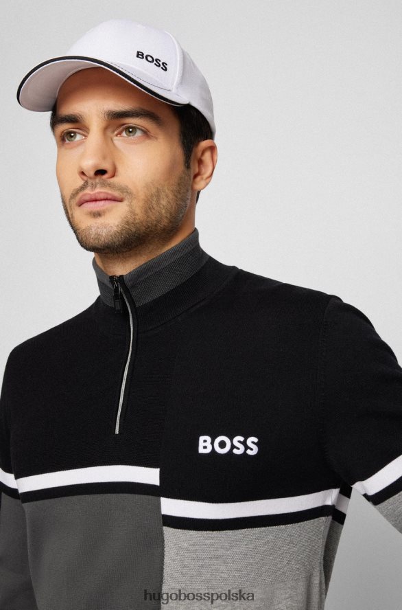 Hugo Boss półzarrim 50465707 czarny czarny/szary/czerwony R0X0H6108