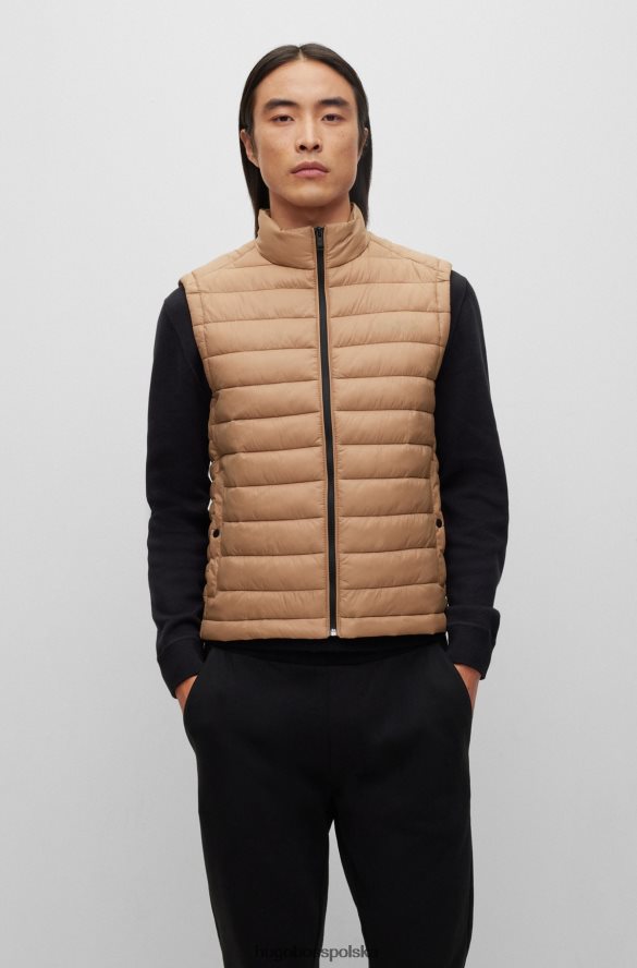 Hugo Boss pakowalna kamizelka z stonowanym logo w kolorze beżowym hugo beżowy R0X0H61835