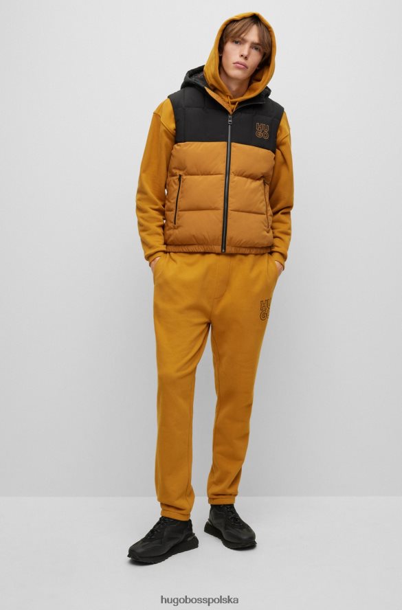 Hugo Boss pomarańczowa, wodoodporna kamizelka hugo o dopasowanym kroju, z nałożonym logo Pomarańczowy R0X0H63314