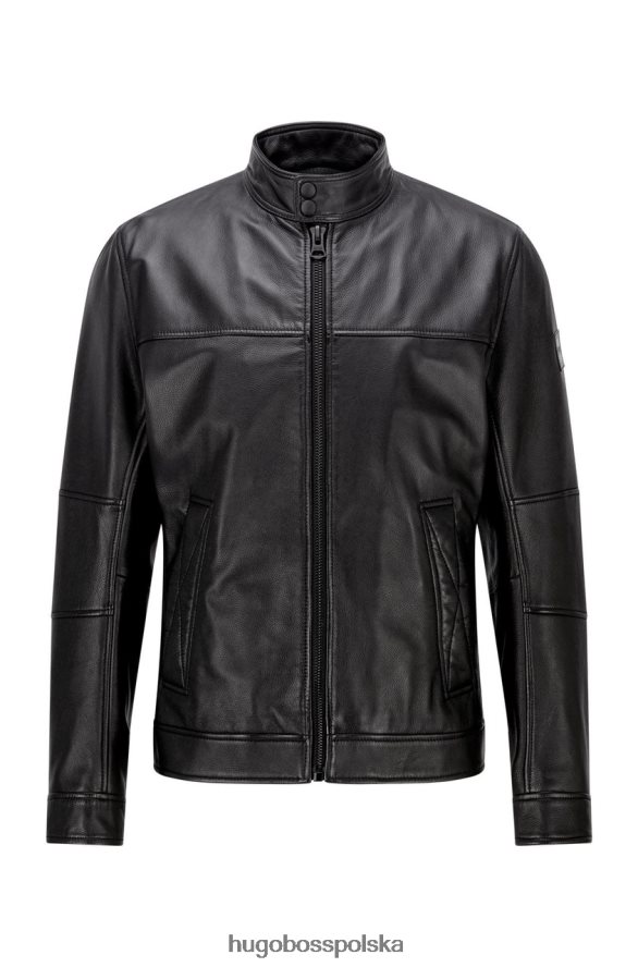 Hugo Boss skórzana kurtka Josep 50452693 czarna czarny R0X0H6255
