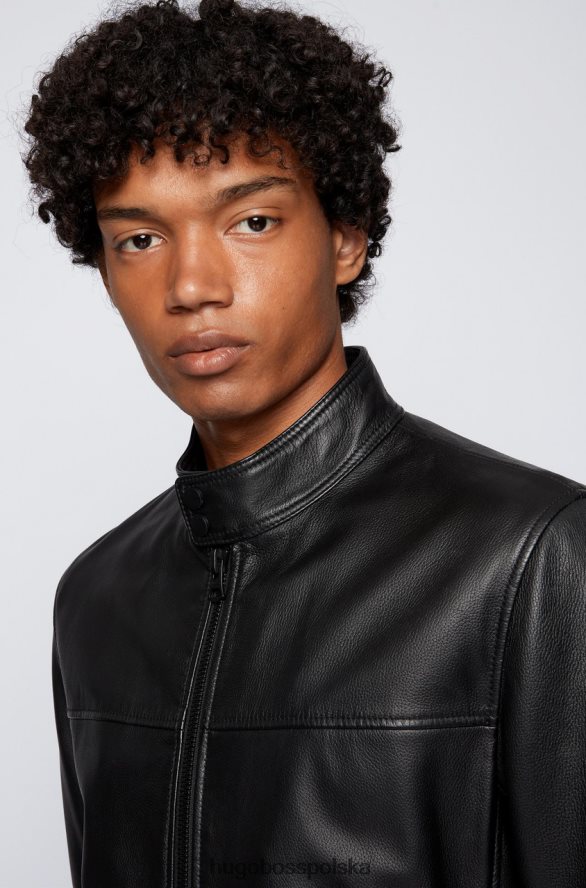 Hugo Boss skórzana kurtka Josep 50452693 czarna czarny R0X0H6255