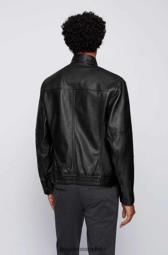 Hugo Boss skórzana kurtka Josep 50452693 czarna czarny R0X0H6255