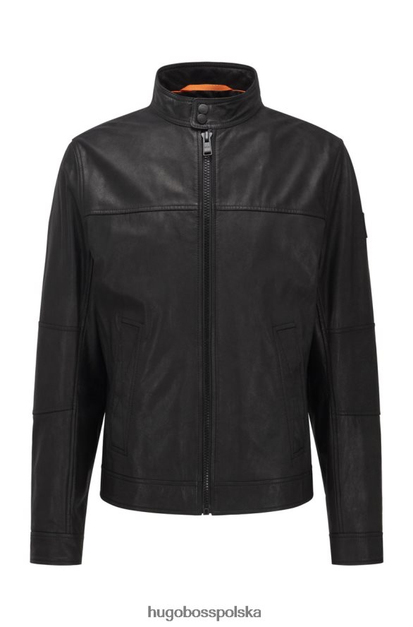 Hugo Boss skórzana kurtka Josep 50467294 czarna czarny R0X0H697
