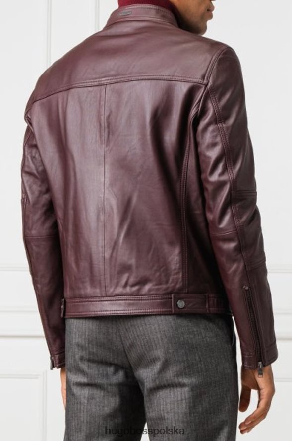 Hugo Boss skórzana kurtka Nestem 50412817 merlot merlot R0X0H6149