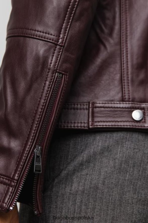 Hugo Boss skórzana kurtka Nestem 50412817 merlot merlot R0X0H6149