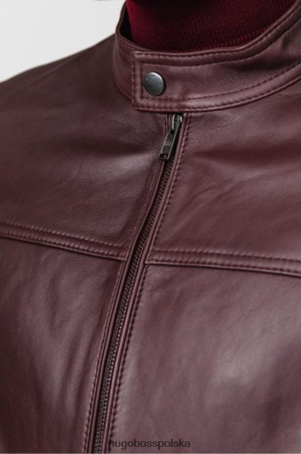 Hugo Boss skórzana kurtka Nestem 50412817 merlot merlot R0X0H6149