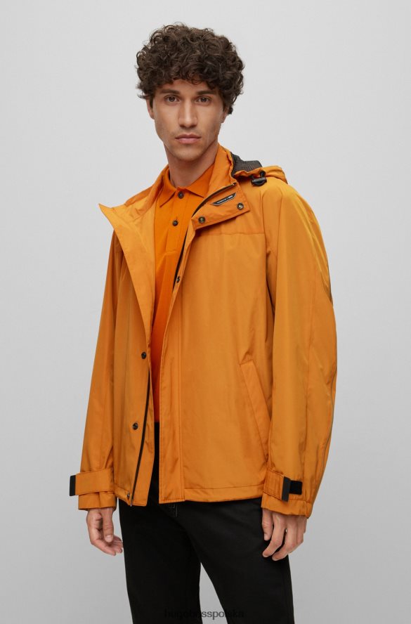 Hugo Boss wodoodporna kurtka porsche x ze wspólnym brandingiem jasnopomarańczowy R0X0H64040