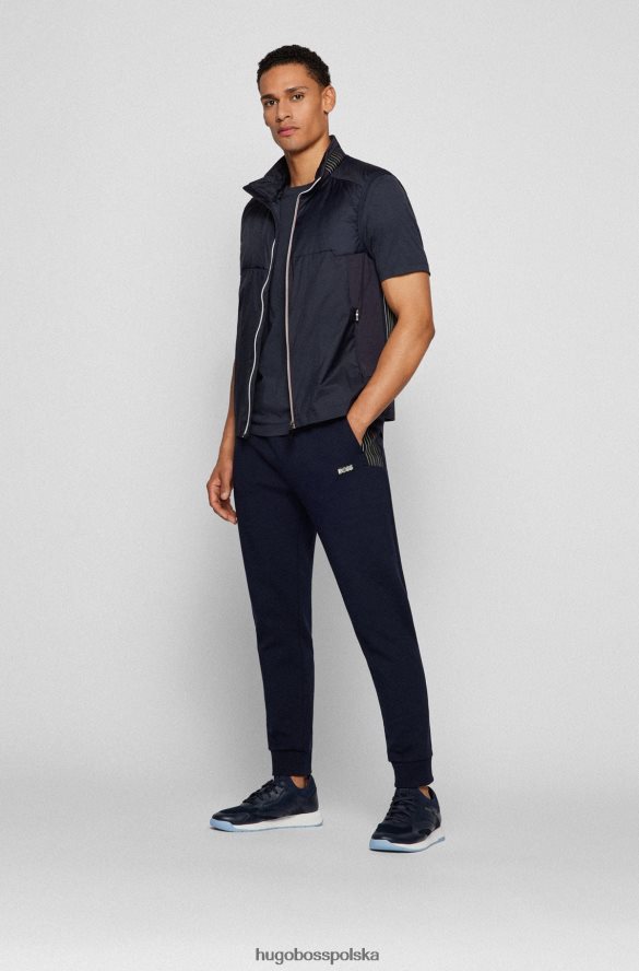 Hugo Boss wyściełana kamizelka z wielokolorowym logo w kolorze ciemnoniebieskim hugo ciemny niebieski R0X0H63223