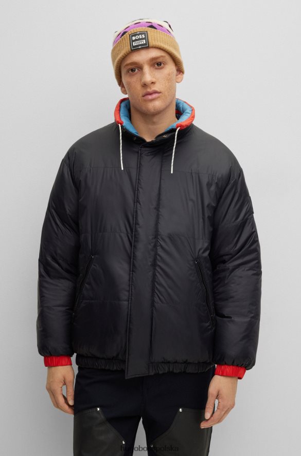 Hugo Boss x Wodoodporna kurtka zapinana na zamek firmy phipps niebieski R0X0H64193