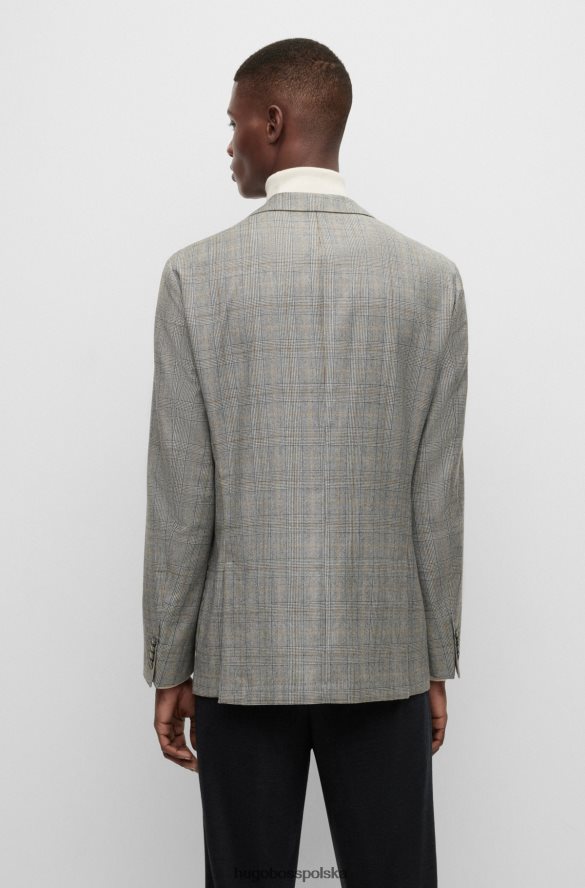 Hugo Boss Kurtka Hugo o regularnym kroju w kolorze czarnym w kratkę z dziewiczej wełny czarny R0X0H64501