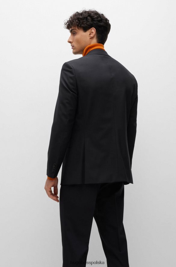 Hugo Boss Kurtka hugo o regularnym kroju z elastycznej, dziewiczej wełny w kolorze czarnym czarny R0X0H62055