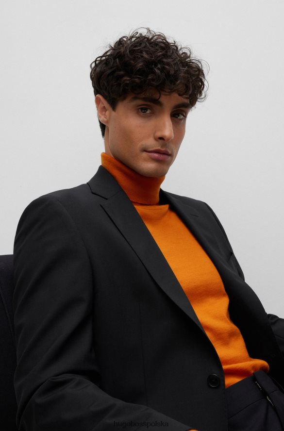 Hugo Boss Kurtka hugo o regularnym kroju z elastycznej, dziewiczej wełny w kolorze czarnym czarny R0X0H62055