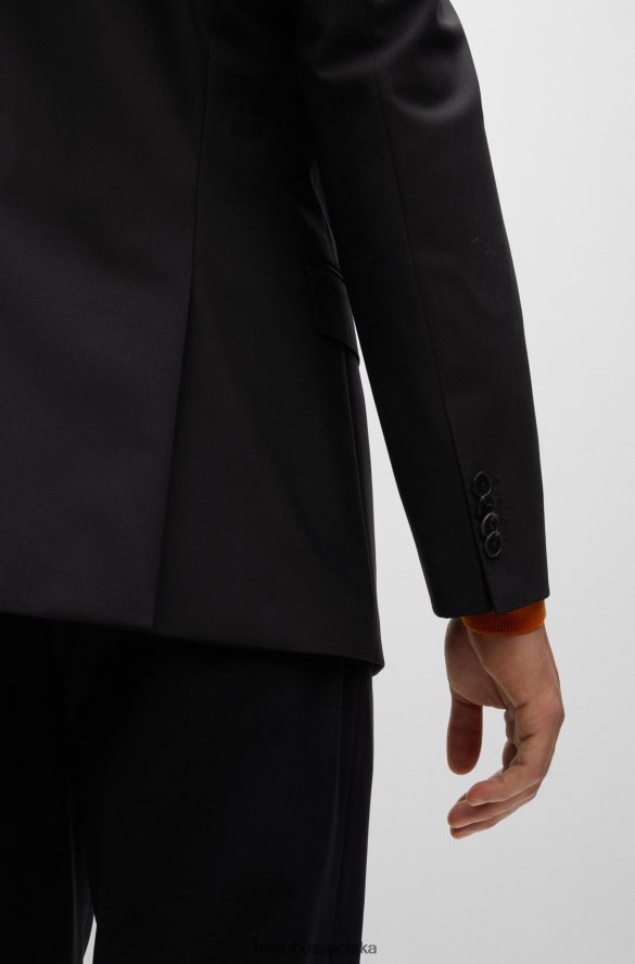 Hugo Boss Kurtka hugo o regularnym kroju z elastycznej, dziewiczej wełny w kolorze czarnym czarny R0X0H62055