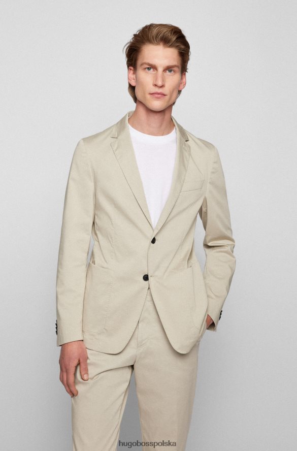 Hugo Boss Kurtka hugo slim-fit z elastycznego materiału w kolorze jasnego beżu jasny beż R0X0H63788
