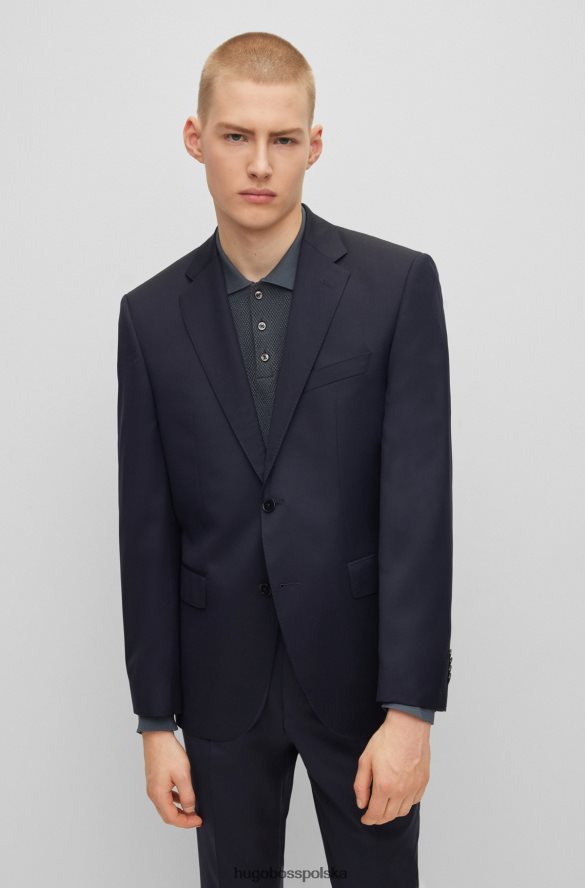 Hugo Boss Kurtka o regularnym kroju z wełny serge w kolorze ciemnoniebieskim hugo ciemny niebieski R0X0H62443