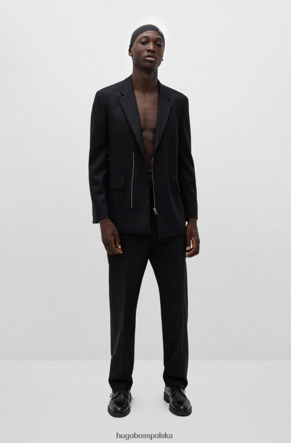 Hugo Boss Kurtka o swobodnym kroju z elastycznego materiału, zapinana na zamek błyskawiczny hugo w kolorze czarnym czarny R0X0H63048