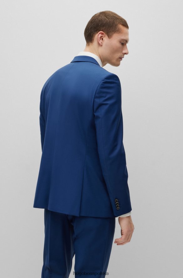 Hugo Boss jednorzędowa marynarka z mieszanki wełny w kolorze niebieskim hugo niebieski R0X0H62950