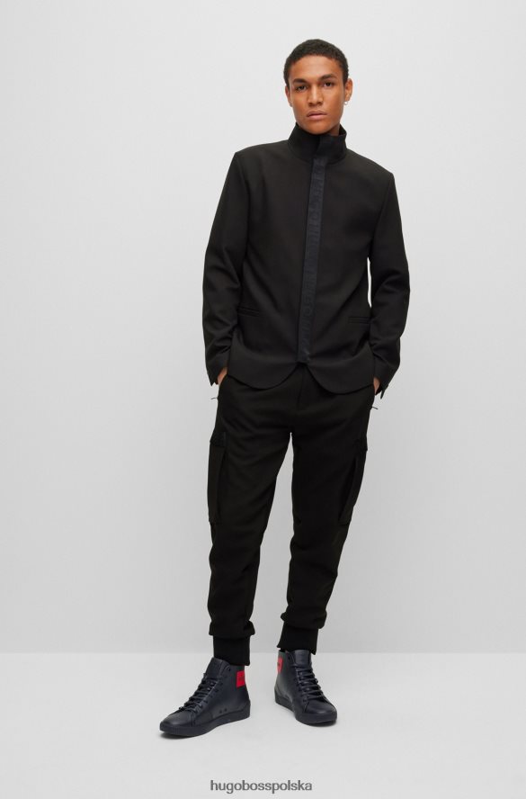 Hugo Boss kurtka hugo o wyjątkowo dopasowanym kroju, wykonana z elastycznego materiału w kolorze czarnym czarny R0X0H64085