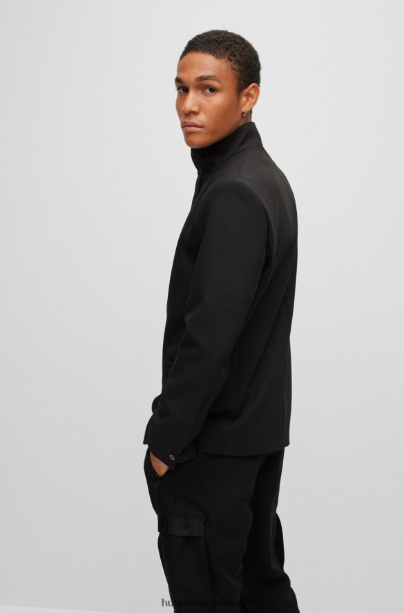 Hugo Boss kurtka hugo o wyjątkowo dopasowanym kroju, wykonana z elastycznego materiału w kolorze czarnym czarny R0X0H64085