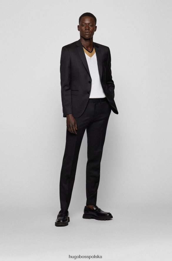 Hugo Boss wyjątkowo dopasowana kurtka z dziewiczej wełny Serge Hugo w kolorze czarnym czarny R0X0H63633