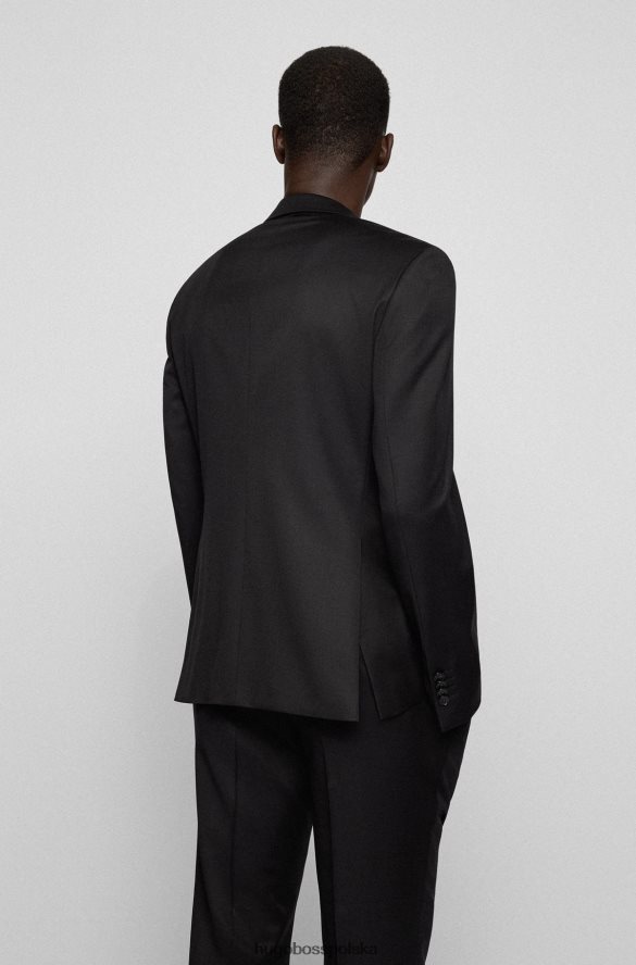 Hugo Boss wyjątkowo dopasowana kurtka z dziewiczej wełny Serge Hugo w kolorze czarnym czarny R0X0H63633