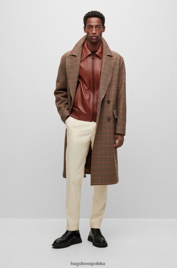 Hugo Boss Kurtka bomber ze skóry nappa ze skrzydełkiem, hugo brązowa brązowy R0X0H62651