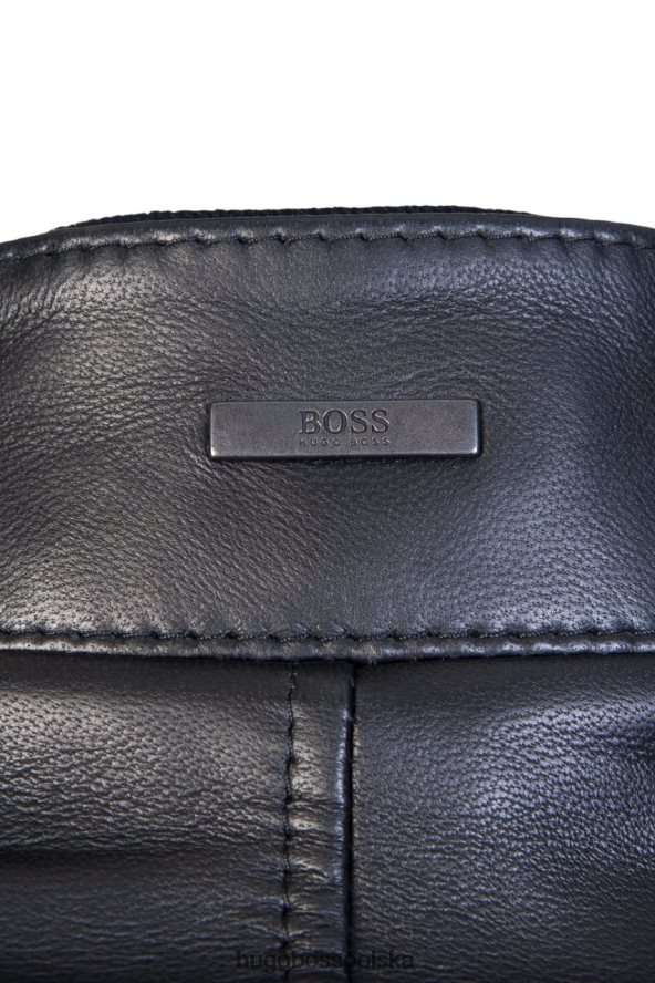 Hugo Boss skóra jkt nabino - 50374185 czarna czarny R0X0H6374