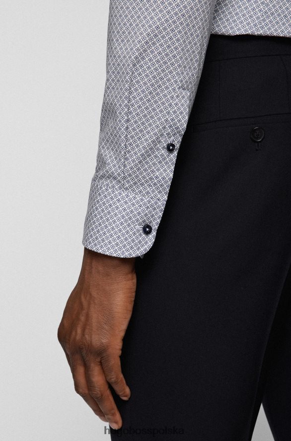 Hugo Boss koszula autobusowa h-hank 50469418 ciemnoniebieska ciemny niebieski R0X0H654
