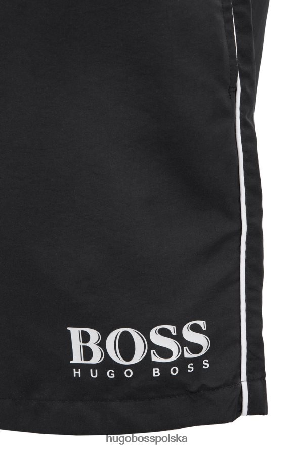 Hugo Boss krótka rozgwiazda do pływania - 50408118 czarna czarny/granatowy R0X0H6356