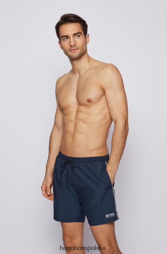 Hugo Boss krótka rozgwiazda do pływania - 50408118 czarna czarny/granatowy R0X0H6356