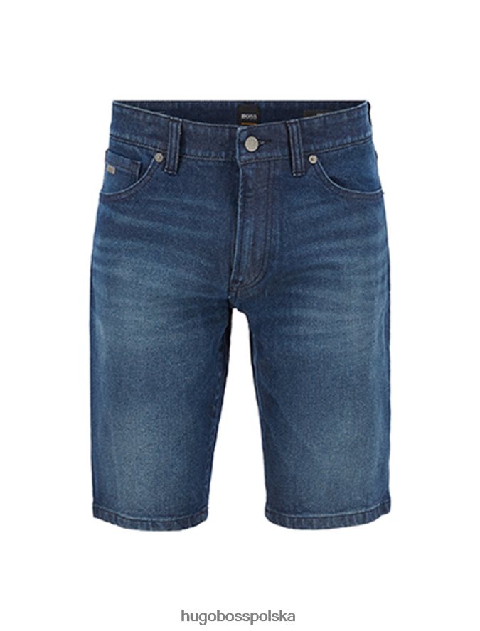 Hugo Boss spodenki jeansowe maine 50405599 ciemnoniebieskie ciemny niebieski R0X0H6422