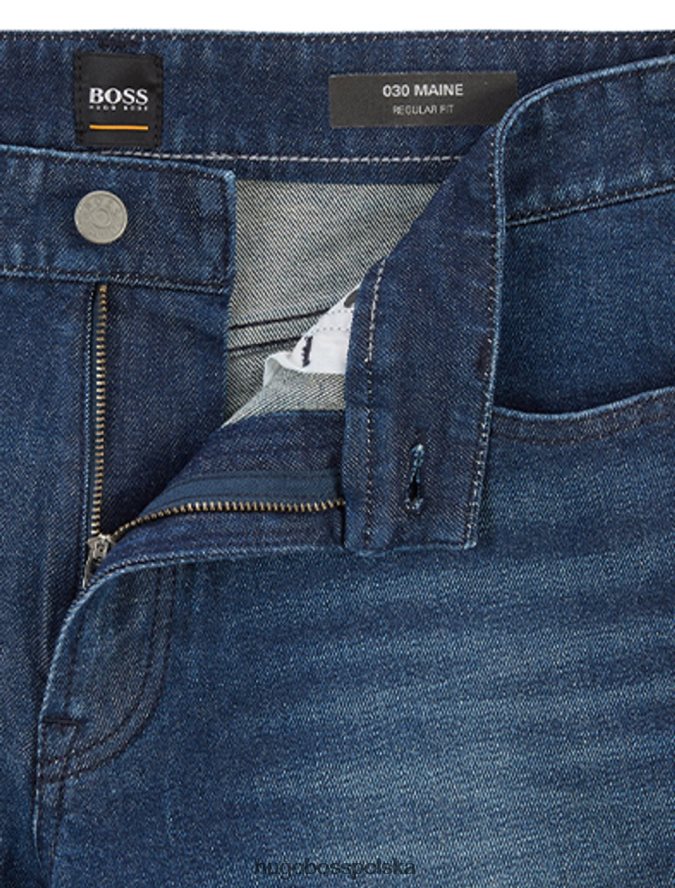 Hugo Boss spodenki jeansowe maine 50405599 ciemnoniebieskie ciemny niebieski R0X0H6422