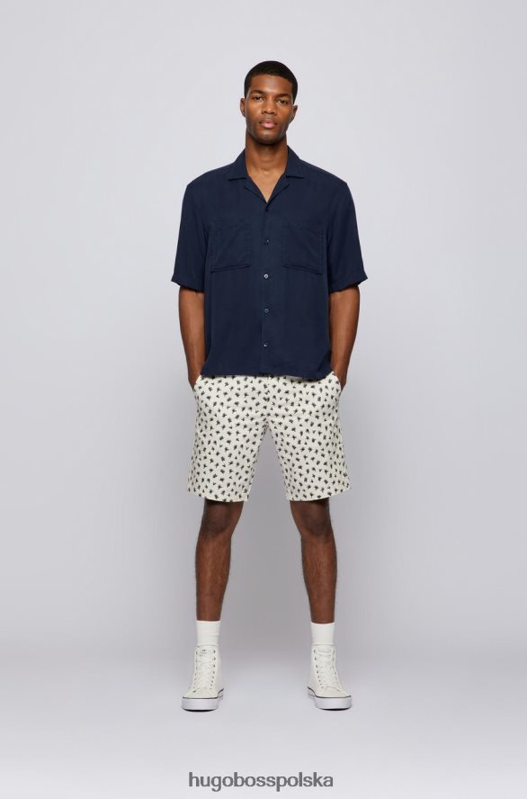 Hugo Boss spodenki schino s 50467079 białe biały R0X0H689