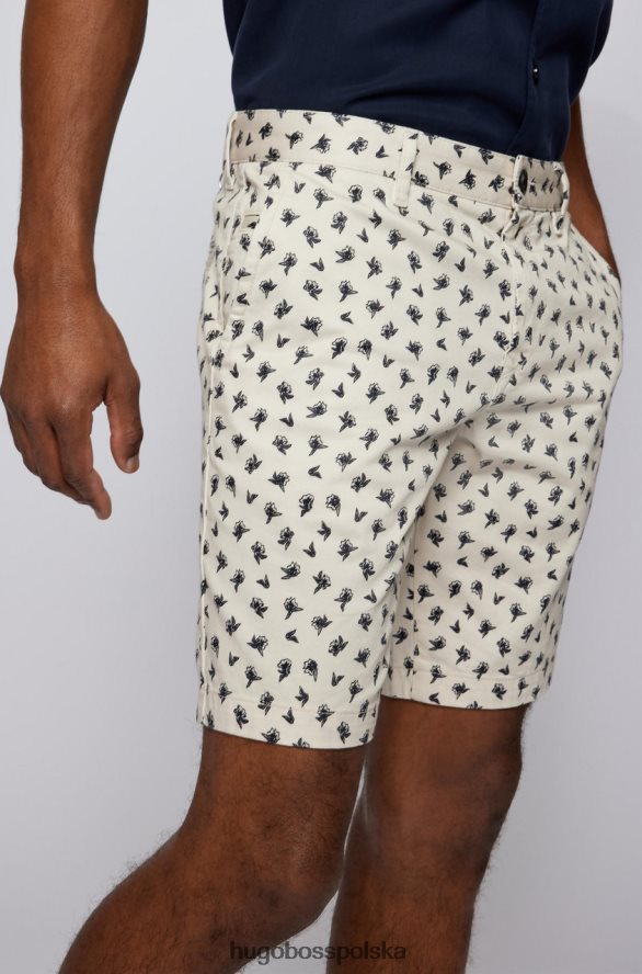 Hugo Boss spodenki schino s 50467079 białe biały R0X0H689