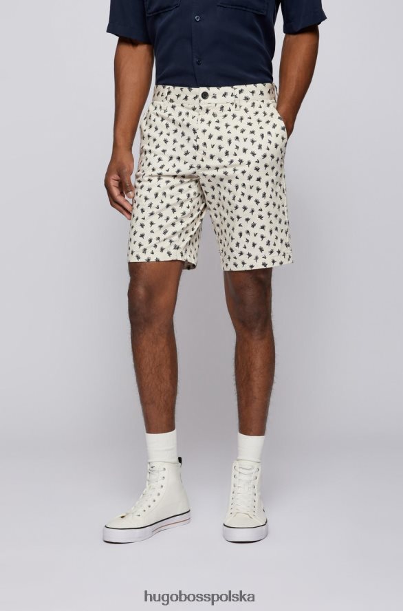 Hugo Boss spodenki schino s 50467079 białe biały R0X0H689