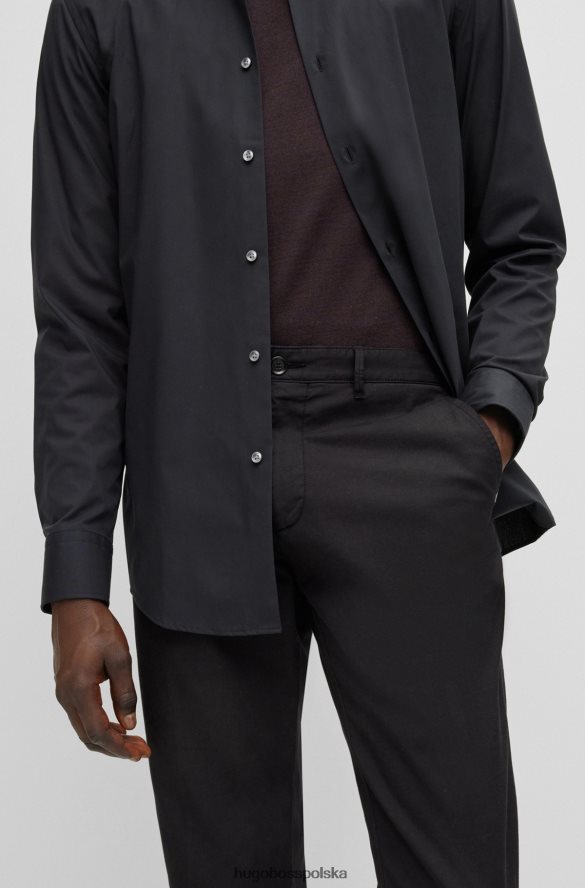 Hugo Boss Chinosy o regularnym kroju z elastycznej bawełny gabardynowej w kolorze czarnym hugo czarny R0X0H61822