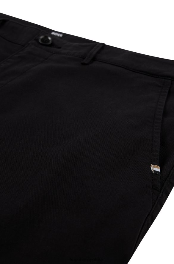 Hugo Boss Chinosy o regularnym kroju z elastycznej bawełny gabardynowej w kolorze czarnym hugo czarny R0X0H61822
