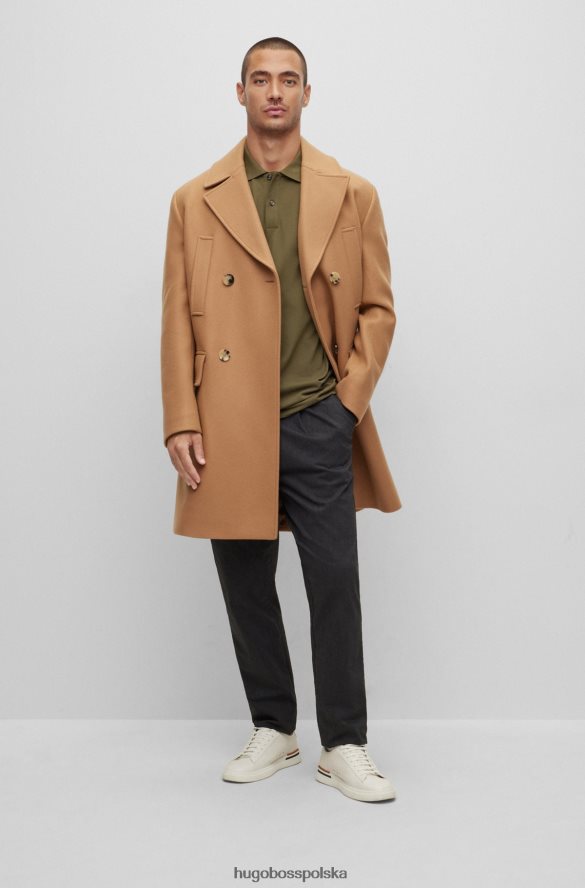 Hugo Boss Czarne spodnie hugo slim-fit z elastycznego włoskiego melanżu czarny R0X0H63395