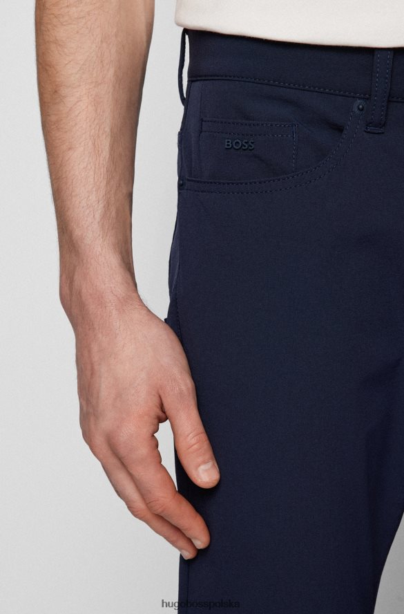 Hugo Boss Dżinsy slim-fit z wodoodpornego, elastycznego denimu w kolorze ciemnoniebieskim hugo ciemny niebieski R0X0H61403