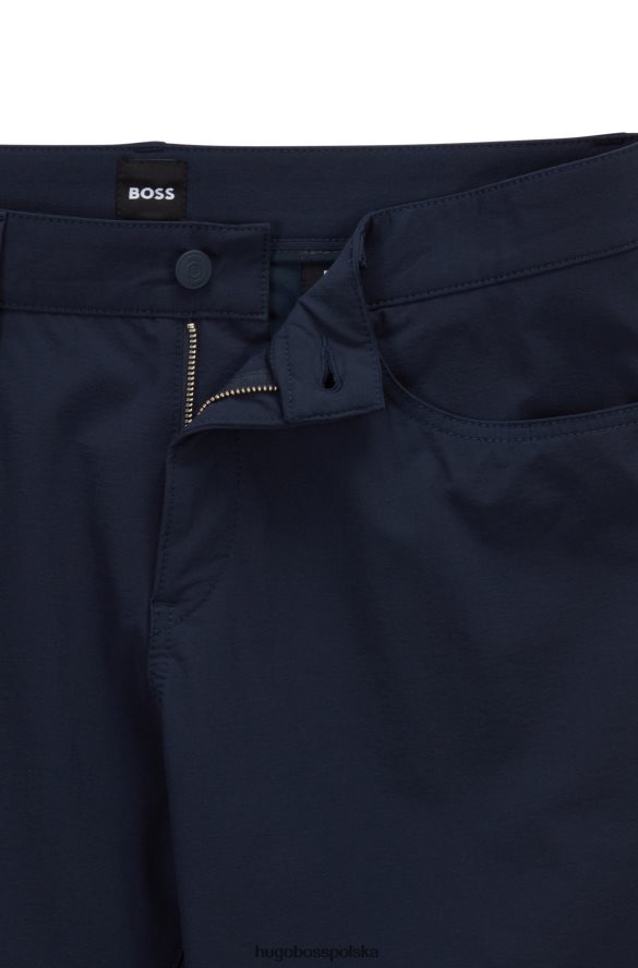 Hugo Boss Dżinsy slim-fit z wodoodpornego, elastycznego denimu w kolorze ciemnoniebieskim hugo ciemny niebieski R0X0H61403