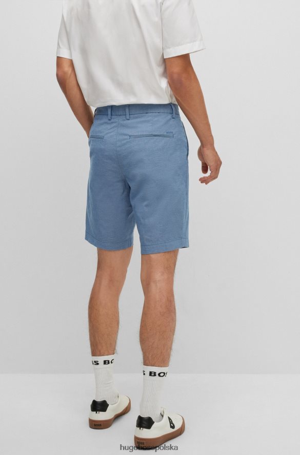 Hugo Boss Hugo – Szorty o dopasowanym kroju i regularnym stanie z elastycznej bawełny w kolorze niebieskim niebieski R0X0H64532