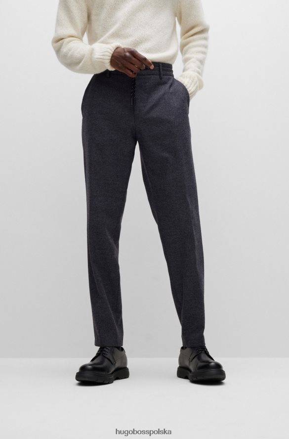 Hugo Boss Spodnie hugo slim fit z ciemnoszarej, elastycznej tkaniny ciemno szary R0X0H62037