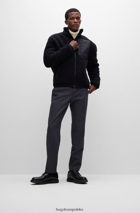 Hugo Boss Spodnie hugo slim fit z ciemnoszarej, elastycznej tkaniny ciemno szary R0X0H62037