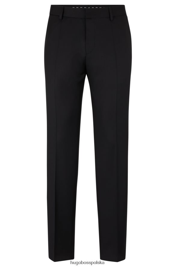 Hugo Boss Spodnie hugo slim-fit z czystej wełny serge black czarny R0X0H61993