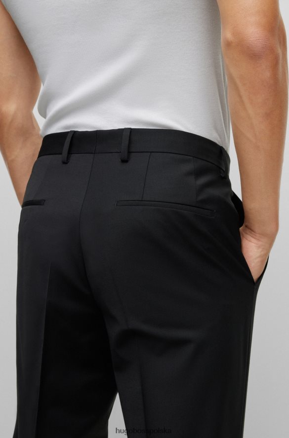 Hugo Boss Spodnie slim-fit z bi-stretchowej tkaniny w kolorze czarnym hugo czarny R0X0H61796