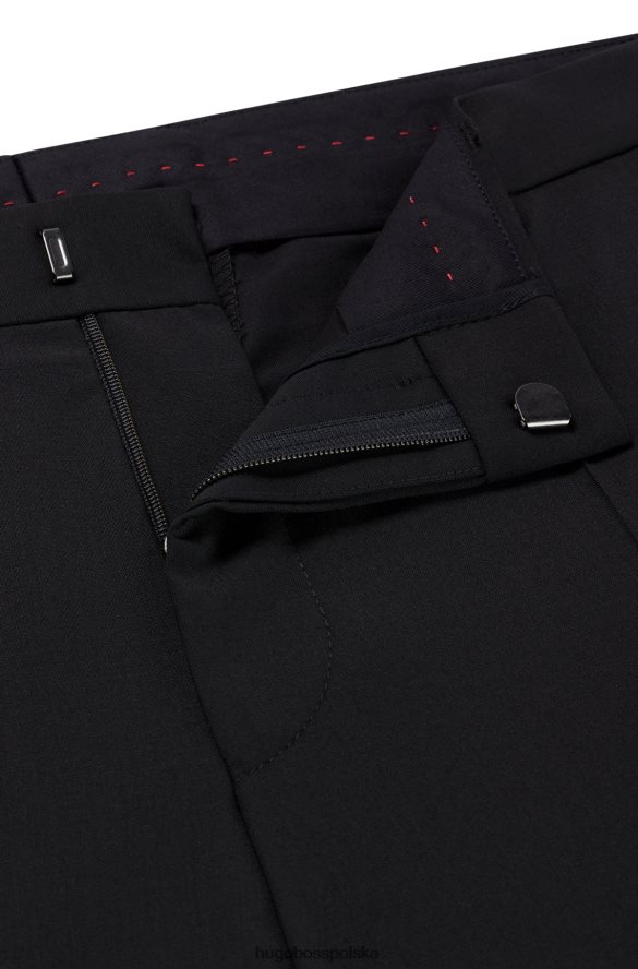 Hugo Boss Spodnie slim-fit z bi-stretchowej tkaniny w kolorze czarnym hugo czarny R0X0H61796