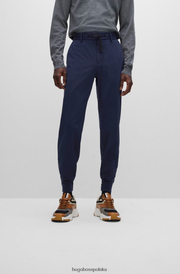 Hugo Boss Spodnie slim-fit z elastycznego dżerseju hugo w kolorze ciemnoniebieskim ciemny niebieski R0X0H63433