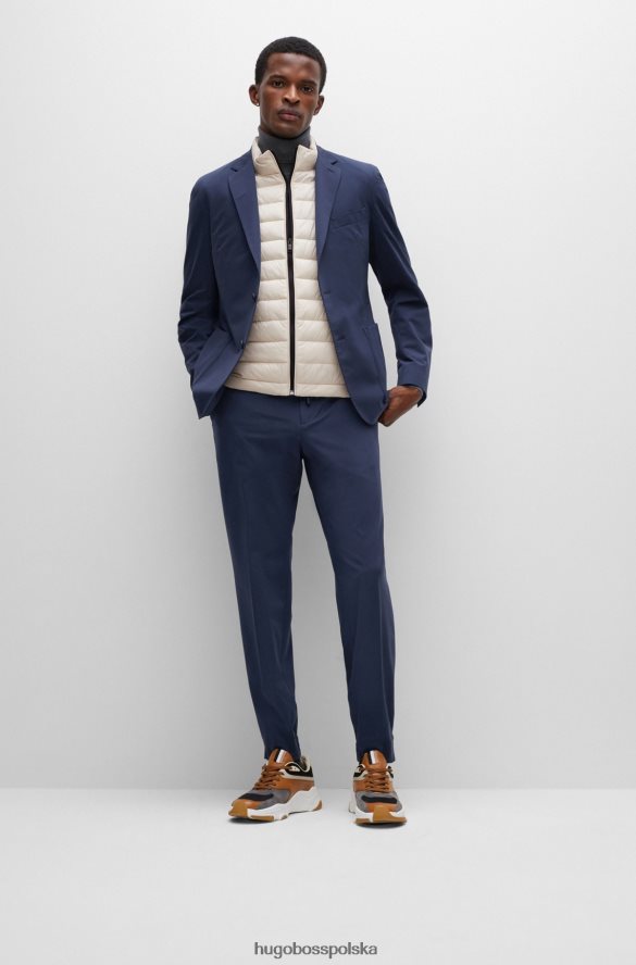 Hugo Boss Spodnie slim-fit z elastycznego dżerseju hugo w kolorze ciemnoniebieskim ciemny niebieski R0X0H63433