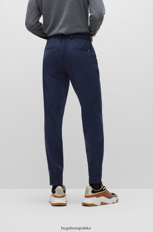 Hugo Boss Spodnie slim-fit z elastycznego dżerseju hugo w kolorze ciemnoniebieskim ciemny niebieski R0X0H63433