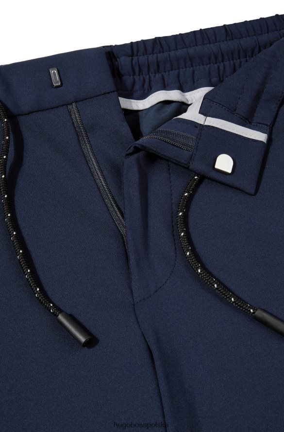 Hugo Boss Spodnie slim-fit z elastycznego dżerseju hugo w kolorze ciemnoniebieskim ciemny niebieski R0X0H63433
